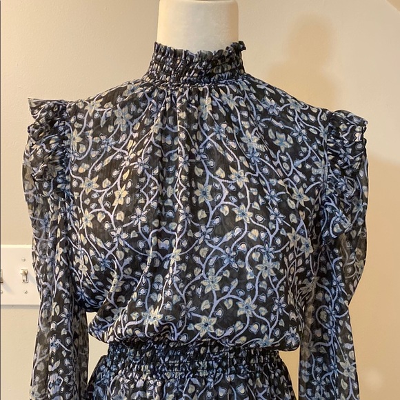 MISA Los Angeles Gianna Mini Dress in Nightshade Flora extra small - Picture 3 of 11